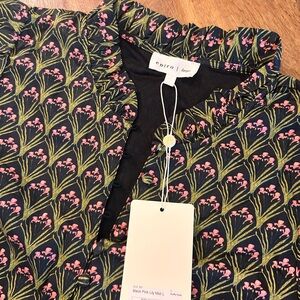 Entro Floral Black Blouse